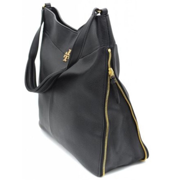 Tory Burch Ivy Leather Hobo - Black - Picture 3 of 8